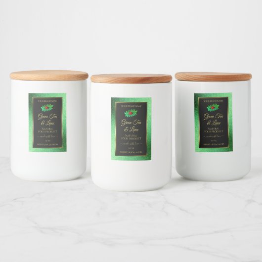 Parties scintillant métallique verte Étiquette de (Bouteilles)