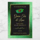 Parties scintillant métallique verte Étiquette de (Étiquettes simples)