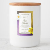 Parties scintillant métallique violet or Étiquette (Devant)