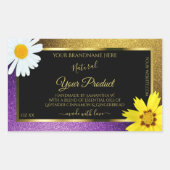 Parties scintillant métallique violet or Étiquette (Devant)