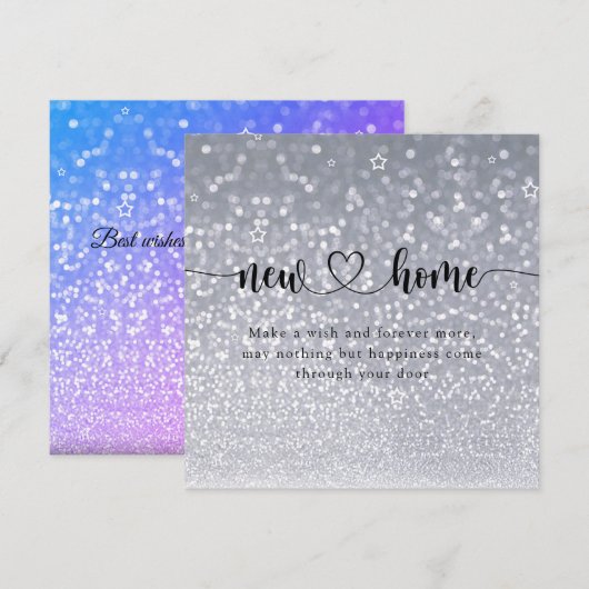 Parties scintillant Minime nouvelle carte de chauf (Devant / Derrière)