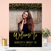 Parties scintillant moderne Black Gold Sweet 16 Ph (Mariage)