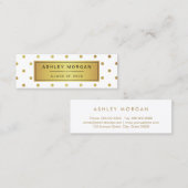 Parties scintillant moderne blanche et or - Carte (Devant / Derrière)