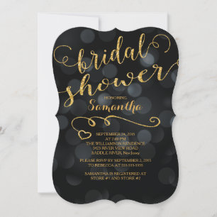 Parties scintillant moderne Bokeh Invitation de do