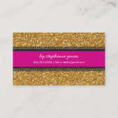 parties scintillant moderne carte de visite tendan (Dos)