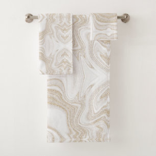 Parties scintillant moderne chic en marbre blanc f
