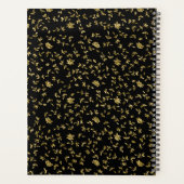 Parties scintillant moderne en or noir Fleurs fill (Dos)