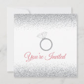 Parties scintillant moderne, Invitations de douche (Dos)