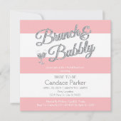 Parties scintillant moderne, Invitations de douche (Devant)