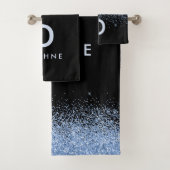 Parties scintillant moderne noir et bleu première  (En situation)