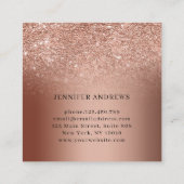 Parties scintillant moderne Rosegold Carte de visi (Dos)