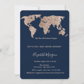 Parties scintillant Monde Carte Étoiles Baby showe (Devant)