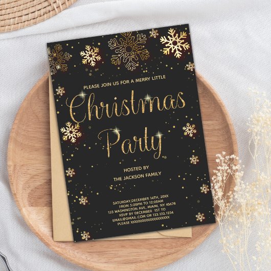 Parties scintillant Neige Noël Invitations