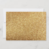 Parties scintillant Noir et Or Invitations de mari (Dos)