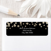 Parties scintillant Noir & Or Point Étiquette de a (En situation)