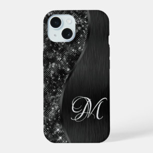 Parties scintillant noire Bling Glam Personnalisé