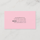 Parties scintillant noire et carte de visite de ma (Dos)