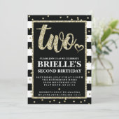 Parties scintillant Noire et Or 2e Invitation Anni (Debout devant)