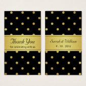 Parties scintillant noire et or classique Pois Mer (Devant & derrière)