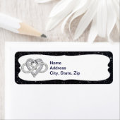 Parties scintillant noire Infinity Étiquettes de a (En situation)