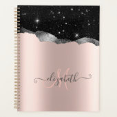 Parties scintillant Noire moderne Argent, Rose Mon (Devant)