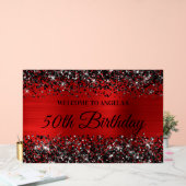 Parties scintillant noire Rouge Pile 50e anniversa (Mariage)