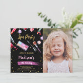Parties scintillant noire Spa photo Invitations d' (Debout devant)