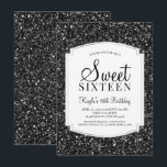 Parties scintillant noire Sweet 16 Invitations<br><div class="desc">Black Parties scintillant Sweet 16 Invitations. Ces invitations sont conçues avec une parties scintillant noire et un arrière - plan argenté classe. Conçu spécialement pour les ados, cette invitation pétillante en sweet sixteen sera une introduction fantastique à votre journée spéciale. D'autres produits de 16 parties sont disponibles à Metro-Events Zazzle...</div>