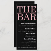 Parties scintillant noires et roses Menu pour le B (Devant / Derrière)