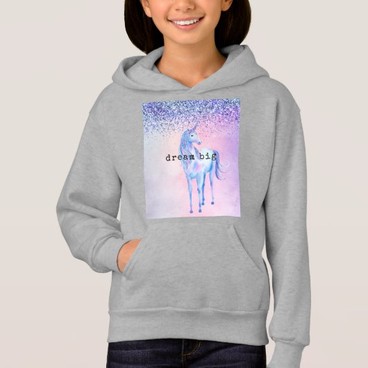 Parties scintillant Ombre Unicorn violet bleu rose (Devant)