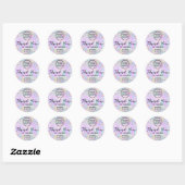 ・ parties scintillant opal merci sticker rond clas (Feuille)