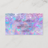 parties scintillant opal violet carte de visite (Dos)