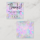 parties scintillant opale texture carte de réducti (Devant / Derrière)