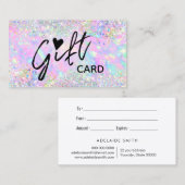 parties scintillant opale texture certificat cadea (Devant / Derrière)