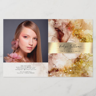 parties scintillant or Brown aquarelle brochure bi