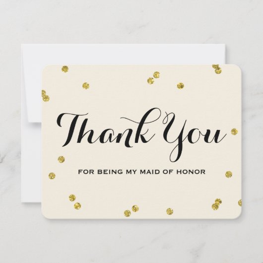 Parties scintillant or | Cartes De Remerciement De (Devant)