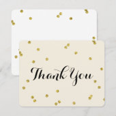 Parties scintillant or | cartes de remerciements (Devant / Derrière)