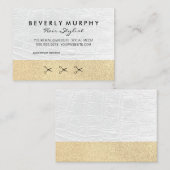 Parties scintillant or / Cuir blanc / Rendez-vous (Devant / Derrière)