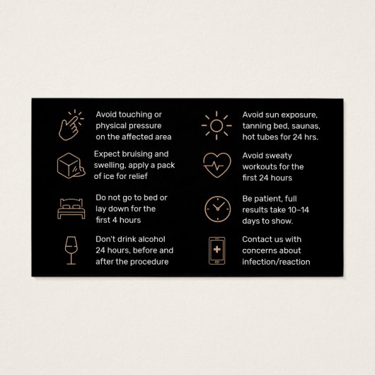 Parties scintillant Or de luxe Dermal Filler carte (Dos)