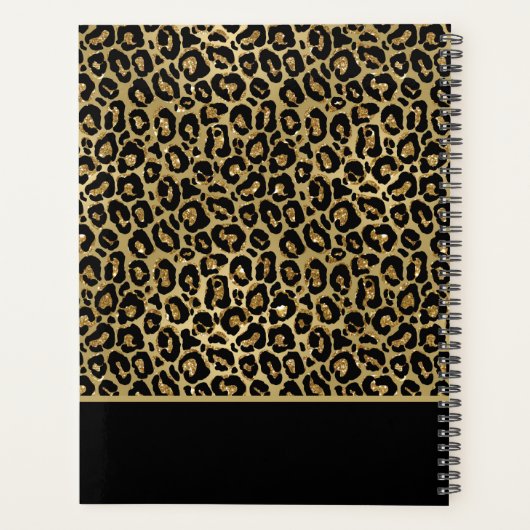 Parties scintillant or élégant Leopard Poster de a (Dos)
