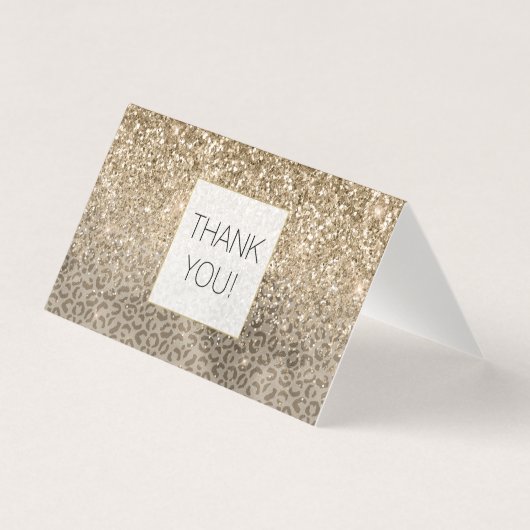 Parties scintillant or Empreinte de léopard Brown (Front)