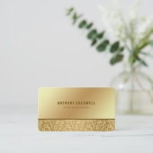 Parties scintillant or et Carte de visite métal or (Debout devant)