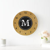 Parties scintillant or et horloge murale en monogr (Maison)