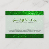 Parties scintillant or et verte Carte de visite de (Dos)