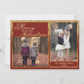 Parties scintillant or étincelante Joyeux Carte ph (Devant)