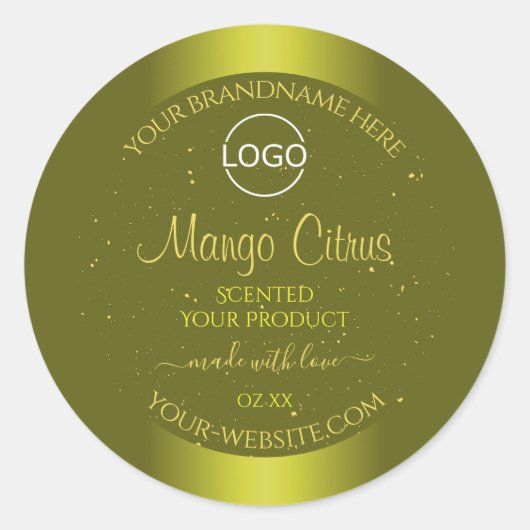 Parties scintillant or Étiquette de produit de la  (Devant)