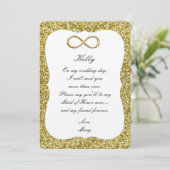 Parties scintillant Or Gold Infinity Carte d'honne (Debout devant)