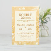 Parties scintillant Or Invitation Soiree double an (Debout devant)