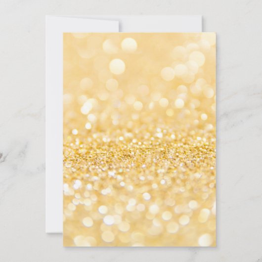 Parties scintillant Or Invitation Soiree double an (Dos)