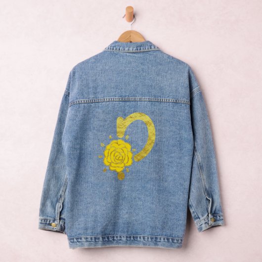 Parties scintillant Or Jaune Floral Monogramme P F (Hangar)